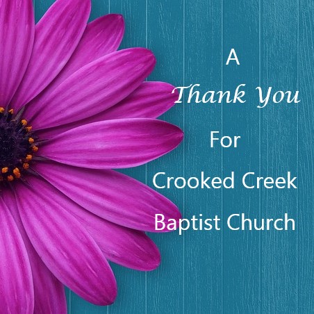 A Thank You For Crooked Creek Baptist Church episode artwork